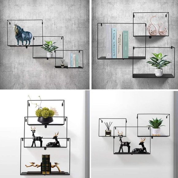 New Set of 3 Metal Wall Shelves - Picture 3 of 6